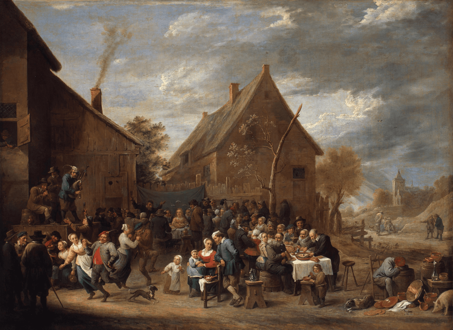 da campesina de David Teniers, 1650. Museo del Hermitage.